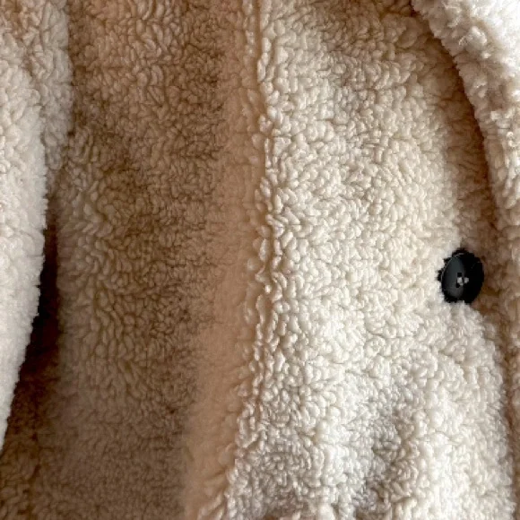 Karen Millen Petite Longline Borg Coat - Picture 5 of 7